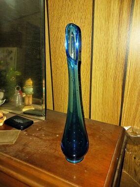 Viking Glass Blue & Green Art Glass Sculpture